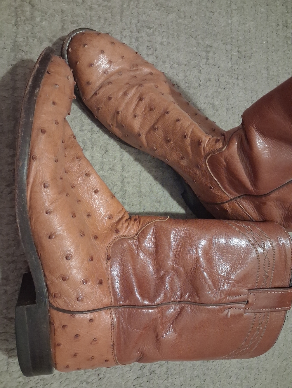 JUSTIN OSTRICH RODEO BOOTS. CLOSET CLEAR OUT! MAKE OFFER!!! - Picture 8 of 14